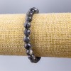 Larvikite Bracelet with Smooth Beads, 8mm Diameter, 18cm Length (Stretch)