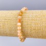 Selenite bracelet with faceted beads, 6 mm diameter, 18 cm length (stretch)
