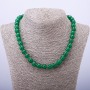 Chrysoprase Necklace, Smooth Beads, 10 mm Diameter, 45 cm Length