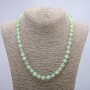 Prenite Necklace with Smooth Beads, 8 mm Diameter, 46 cm Length +