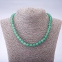 8mm Toned Jade Necklace — 8mm faceted beads, 45 cm long