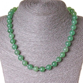 Jade Necklace, 10mm Beads, 47 cm