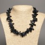 Aventurine natural stone necklace 'Night of Cairo' chip 'needle', diameter 20x6 mm, length 48 cm +