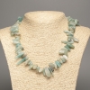 Necklace of natural amazonite chips 'needle', diameter 15x7 mm, length 48 cm +