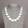 Necklace of natural baroque pearls, diameter 18x5 mm (±), length 45 cm+