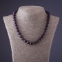 Amethyst Necklace - Purple Bead, 10mm Diameter, 45cm Length