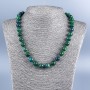 Azurite natural gemstone necklace with a smooth bead, 10 mm diameter, 48 cm length +