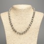 Necklace Dalmatian Jasper (Synthetic Acrylic) Smooth Beads, 8.5 mm Diameter, 50 cm Length