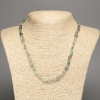 Natural fluorite necklace, faceted, 7x5 mm beads, 48 cm length