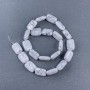 Natural kaolin beads, rectangular, 13×18×6 mm, 5 mm +/-, 40 cm +/- on thread