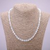 Necklace Opalite Moonstone (synthetic) smooth bead, 6mm diameter, 48cm length