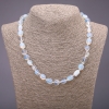 Opalite Moonstone Necklace (synthetic) - Faceted, bead diameter 9x11 mm, length 48 cm