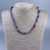 Necklace of natural fluorite — faceted 6 mm bead, length 48 cm +