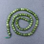 Canadian Jadeite Beads, Natural Stone, Faceted Cube on Thread, Diameter 9×9 mm ±, Length 38 cm ±