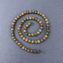 Unakite Jasper Beads, natural stone, faceted cubes on a thread, diameter 6×6 mm, length 38 cm
