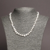 Necklace of natural baroque pearls, diameter 7x6 mm, length 46 cm