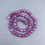 Rubellite Tourmaline Beads, Natural Stone, Smooth Round Bead, 8 mm Diameter, on Thread, 39 cm Length ±
