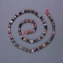 Faceted tourmaline beads, natural gemstone rondelle, diameter 5×3.5 mm, on thread, length about 39 cm