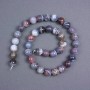 Botswana Agate Beads, natural stone, smooth round beads, diameter 10.5 mm ± on a thread, length 39 cm+