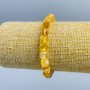 Bracelet Citrine natural gemstone faceted cube, diameter 7x7 mm, length 18 cm (stretch)