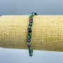 Coesite natural gemstone faceted cube bracelet, 4×4 mm, length 18 cm (stretch)
