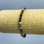 Tourmaline bracelet, natural gemstone, faceted rondel, diameter 5x3 mm, length 18 cm (stretch)