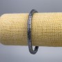 Hematite Zigzag Bracelet, 6×2 mm diameter, 18 cm length (stretch)