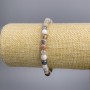Botswana Agate Natural Stone Bracelet — Smooth Beads, 6 mm Diameter, 18 cm Length, Stretch