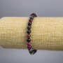 Bracelet made of artificial tourmaline with smooth beads, 6 mm diameter, 18 cm length (stretch)