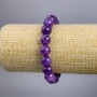 Bracelet "Sugilite" (artificial) smooth bead, diameter 10 mm, length 18 cm stretch
