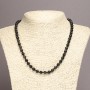 Sun Obsidian Necklace with smooth beads, 6 mm diameter, 45 cm long