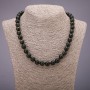 Sun Obsidian Necklace with Smooth Beads, 8mm Diameter, 48 cm Length