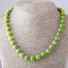 Variscite Necklace Light Green, 45 cm Length, 9–10 mm Diameter