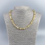 Natural citrine gemstone necklace with a faceted bead, 6.5 mm diameter, length 48 cm