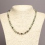 Green Jasper Necklace, smooth round beads, 6 mm diameter, 45 cm length