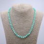 Natural Jadeite Necklace with Smooth Bead, 6 mm Diameter, 46 cm Length