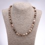 Zebra Jasper Necklace, 8mm Smooth Beads, 48cm Length