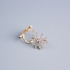 Xuping Ear Cuff with 18K Gold Plating, White Crystals, Star 13x11mm +