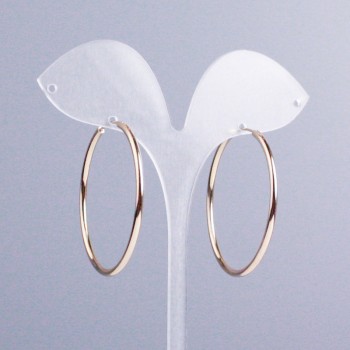 Xuping Hoop Earrings 18K Gold Plating, 2 mm thick, 43 mm diameter
