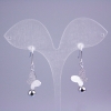 Xuping Rhodium Earrings with Crystals 'Butterfly', length 38mm+