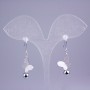 Xuping Rhodium Earrings with Crystals 'Butterfly', length 38mm+