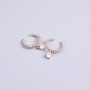 Kaf Xuping 18K Gold Plating with White Stone 11x10mm +