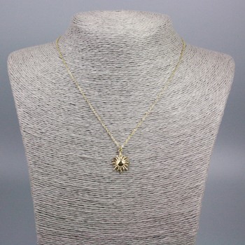 Xuping 18K Gold-Plated Chain with Sun Pendant, diameter approximately 17×16 mm, with extension chain, length 53 cm, thickness 1 mm