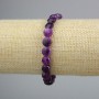 Sugilite Bracelet with Faceted Coin, 8.5 mm diameter, 18 cm length (stretch)