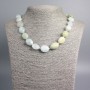 Morganite Necklace with Natural Morganite, Faceted Beads, 14x11 mm diameter, 49 cm length