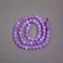 Lavender Amethyst Beads on Thread, Natural Stone, Smooth Beads, 6.5 mm Diameter, 38 cm Length