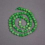 Nephrite beads on thread, smooth round beads, diameter 6.5 mm, length 39 cm