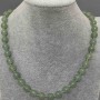 Nephrite Necklace with Smooth Beads, 8.5 mm diameter, 46 cm length