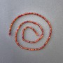 Carnelian Beads on Thread, Natural Stone Cube, Diameter 2.5×2.5 mm, Length 39 cm ±
