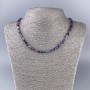 Fluorite Necklace - Natural Stone, Faceted Cube Beads, 4.5x4.5 mm, Length 51 cm ±